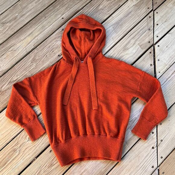 Madewell Women's Clairview Hoodie Sweater Color Maple Glow Size XS - Picture 6 of 10